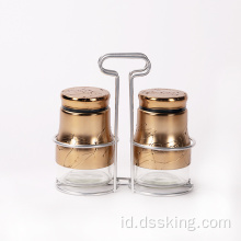 200ml Susu Botol Kaca Kecil Kacang Kacang Kacang Canister AirTight Storage Spice Jar Round Set Dengan Tutup